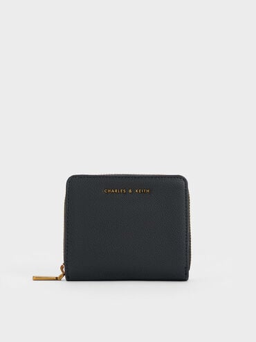 Classic Zip Mini Wallet, Black, hi-res