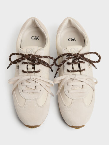 Jace Leather & Suede Sneakers, Chalk, hi-res
