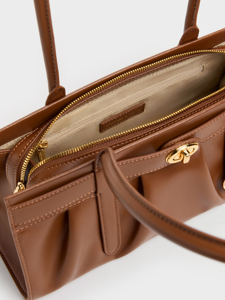 T&uacute;i đeo vai d&aacute;ng d&agrave;i Isolde Belted, Chocolate, hi-res