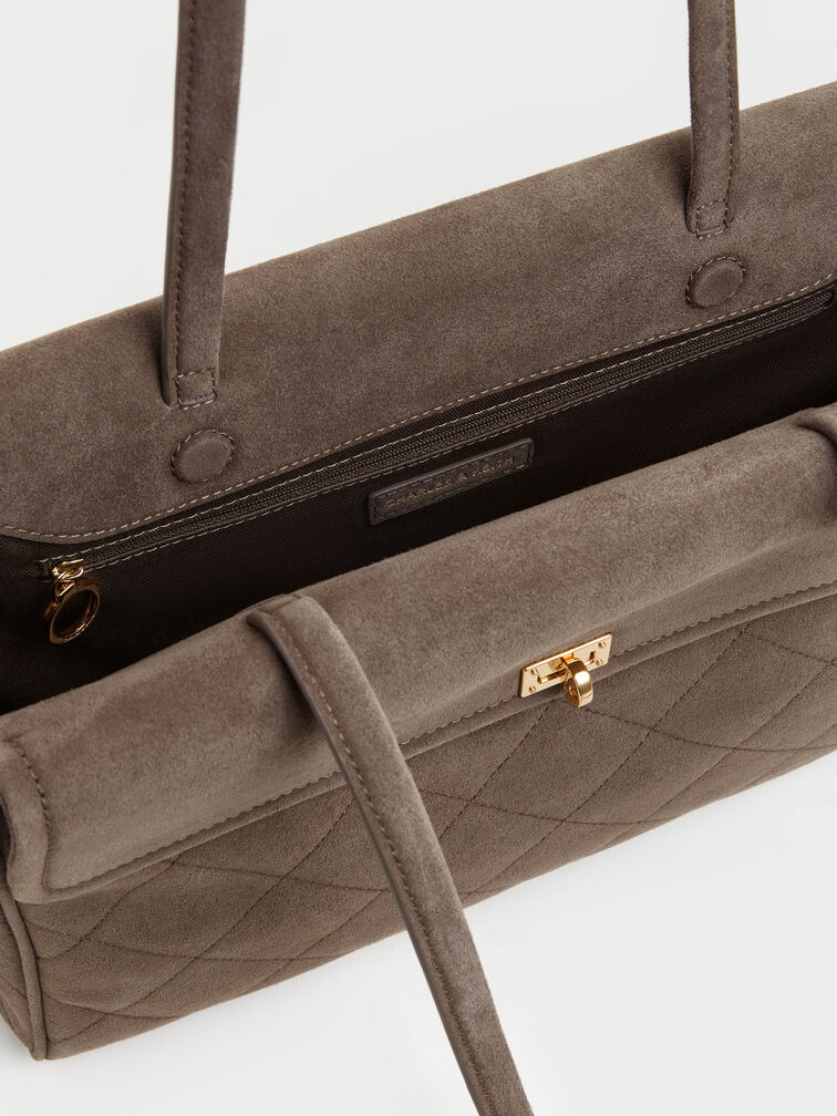 T&uacute;i tote chần b&ocirc;ng XL Apfra, Stone Grey, hi-res