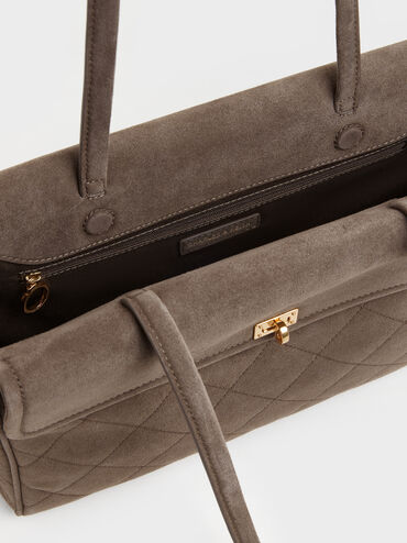 T&uacute;i tote chần b&ocirc;ng XL Apfra, Stone Grey, hi-res