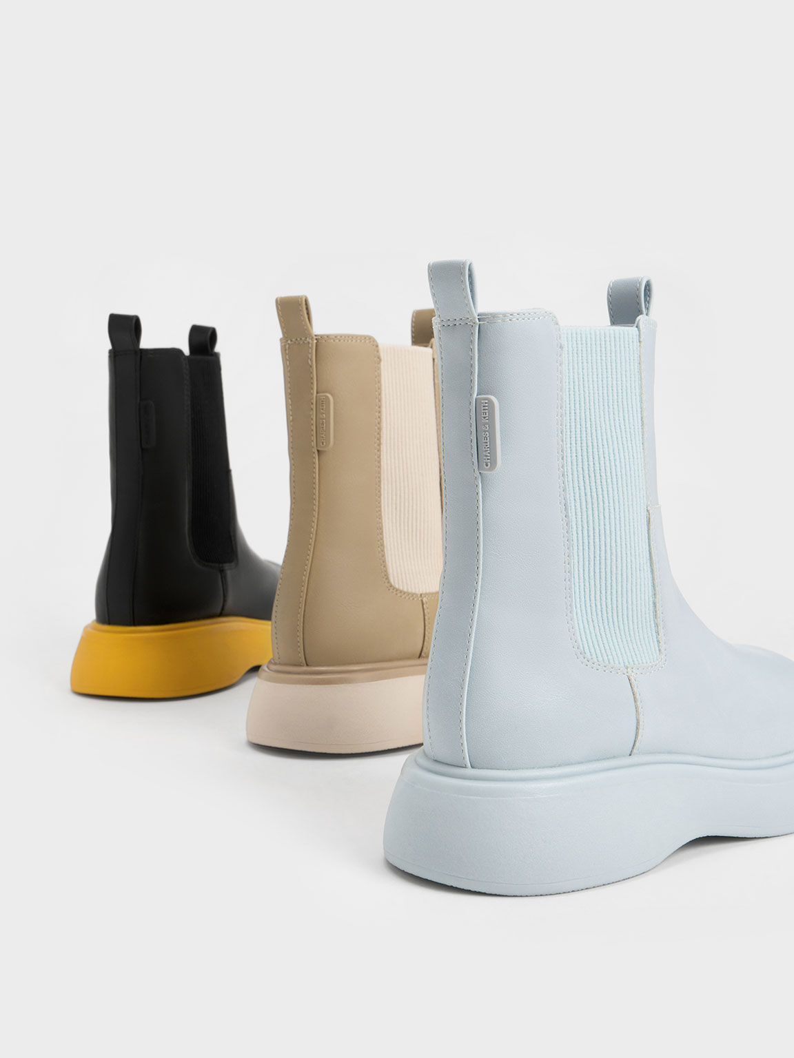 Giày chelsea boots trẻ em Double Pull Tab, Đen, hi-res