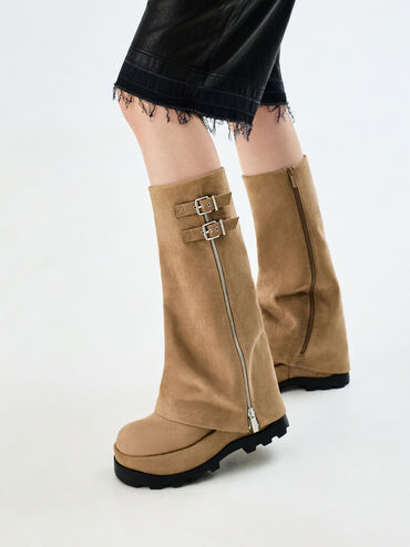 Boots cổ cao đế xuồng Barron, C&aacute;t, hi-res