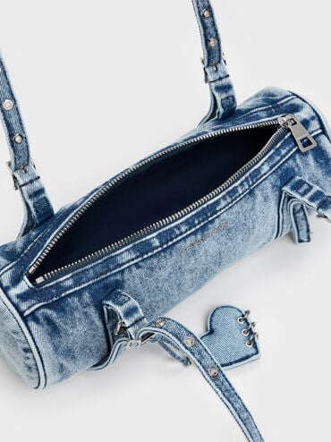 T&uacute;i đeo vai d&aacute;ng d&agrave;i Rey Denim, Xanh denim, hi-res