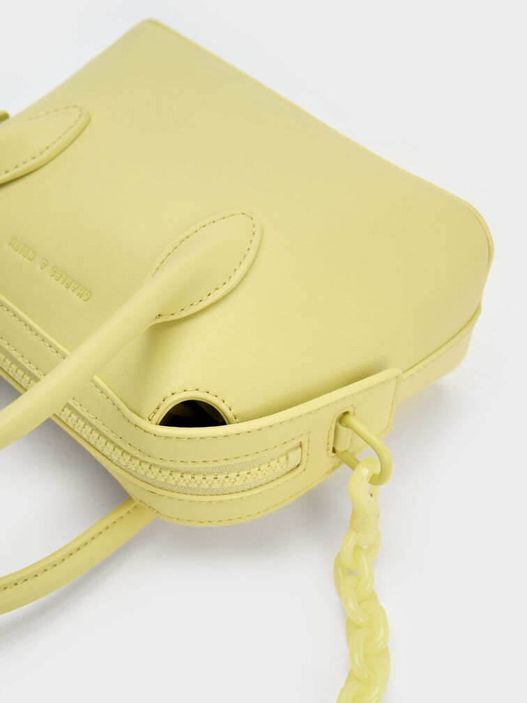 Túi xách mini phom chữ nhật thời trang, Vàng, hi-res