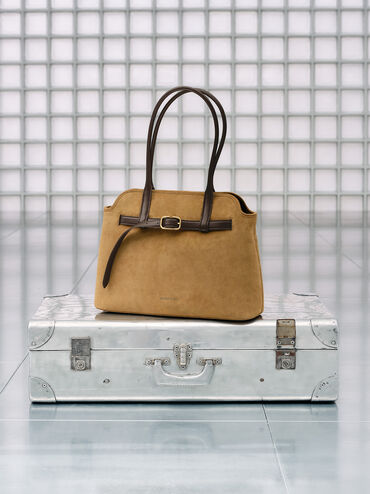 Túi tote phom chữ nhật Victoria Recycled, Sahara Sand, hi-res