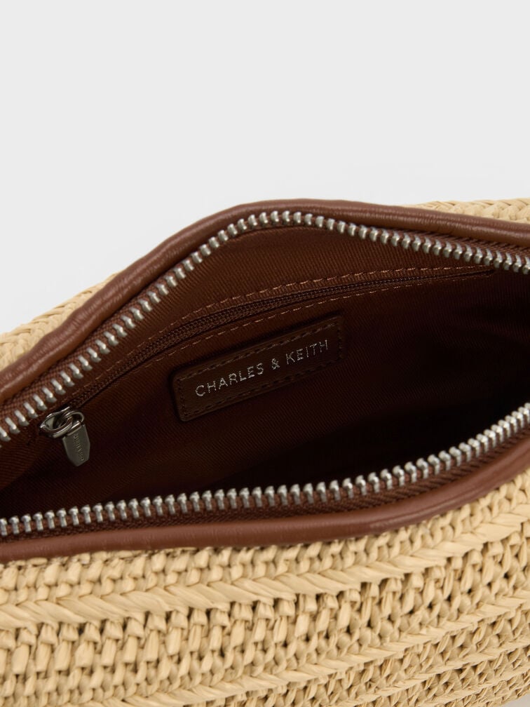 T&uacute;i đeo vai phom chữ nhật Ivette Raffia, Nhiều m&agrave;u, hi-res