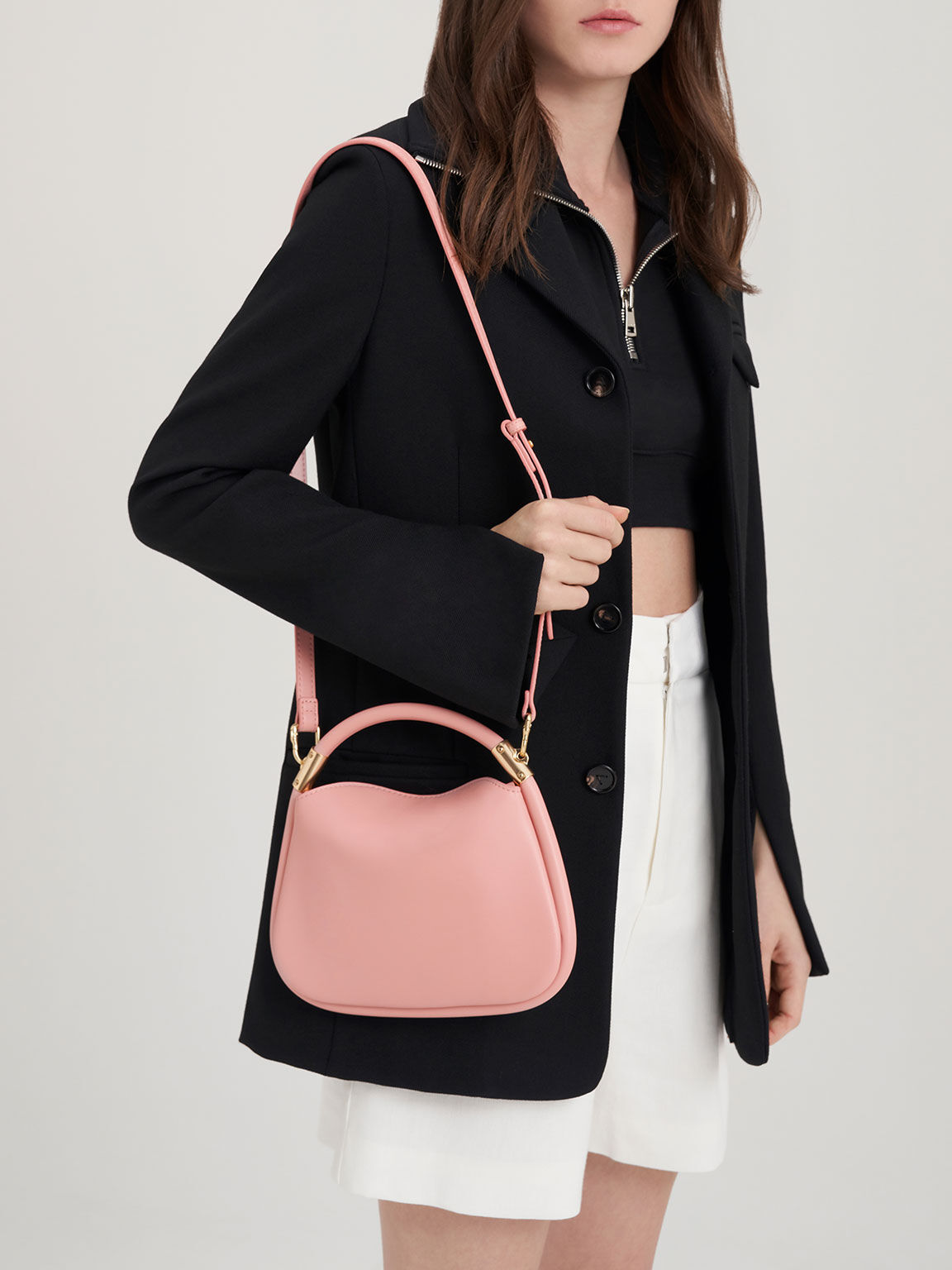 Mini Lara Hobo Bag, Light Pink, hi-res