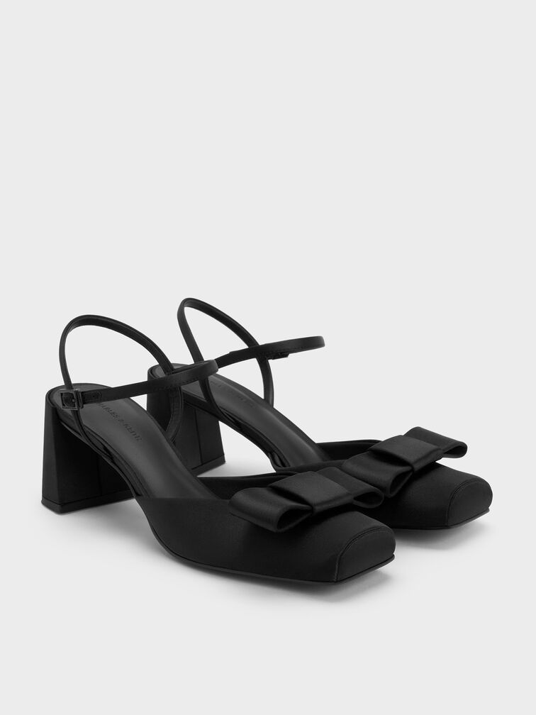 Gi&agrave;y sandals cao g&oacute;t Brantley Bow, Đen họa tiết, hi-res