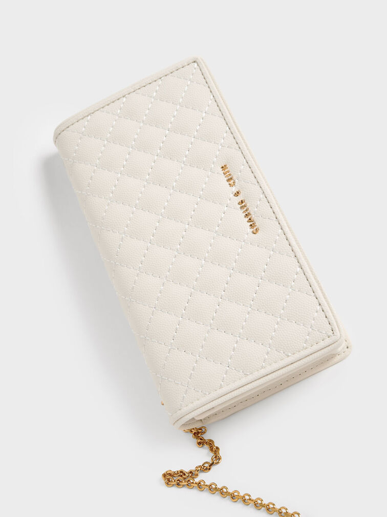 Quilted Pouch, Cream, hi-res