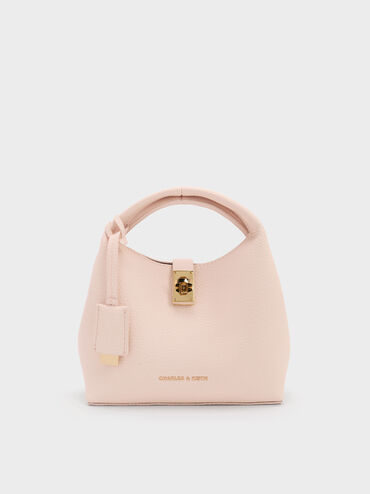 Mini Chance Turn-Lock Bucket Bag, Soft Pink, hi-res