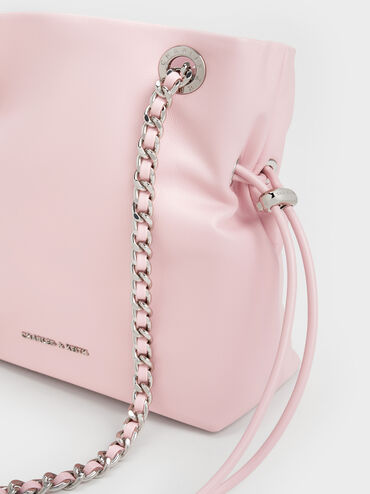 Arya Braided-Strap Double-Handle Crossbody Bag, Cotton Candy Pink, hi-res