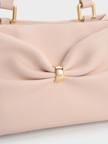Halsey Ruched Top Handle Bag, Soft Pink, hi-res