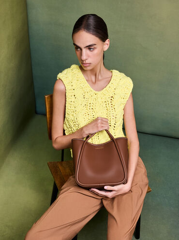 Túi tote Mini Lyla Tubular, Chocolate, hi-res