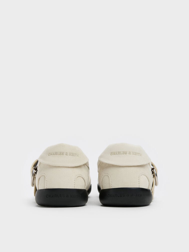 Gi&agrave;y sneakers cổ thấp Louise Faux Suede, Phấn, hi-res