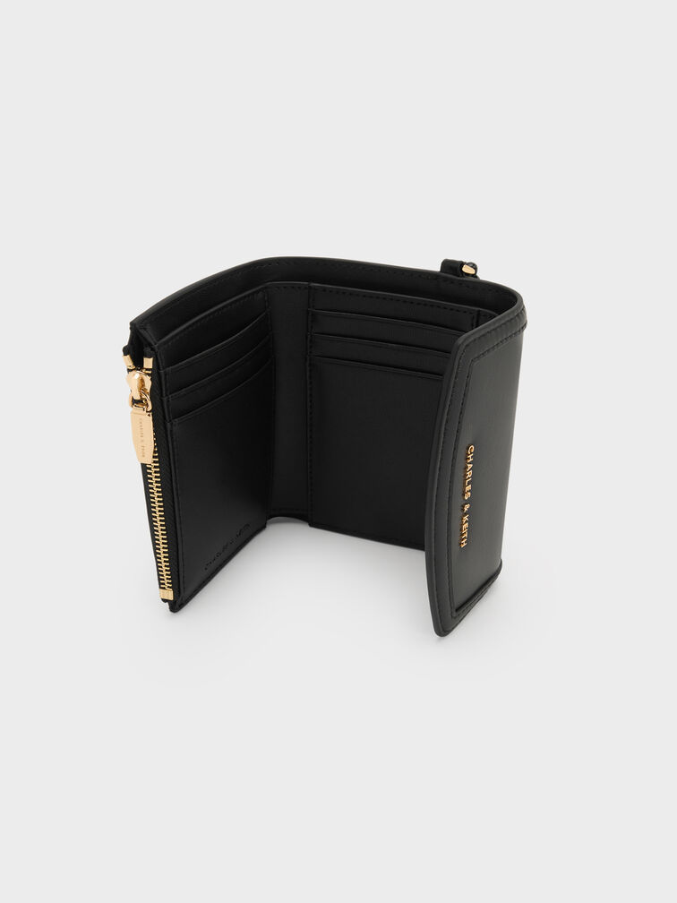 Haylen Front-Flap Small Wallet, Black, hi-res