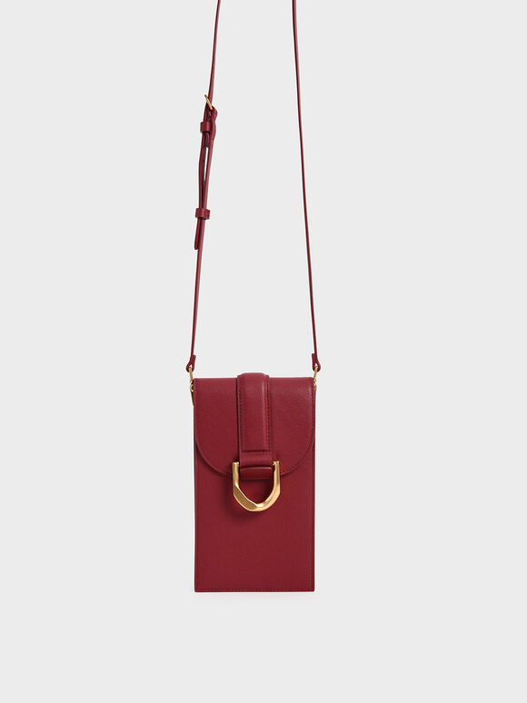 Túi đeo chéo nữ mini Gabine Phone Pouch, Đỏ, hi-res