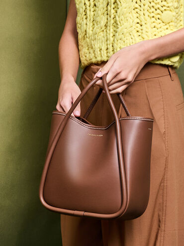 Túi tote Mini Lyla Tubular, Chocolate, hi-res