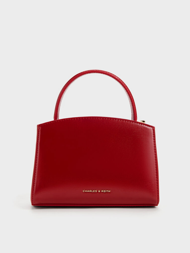 Aubrielle Horse-Motif Top Handle Bag, Tomato Red, hi-res