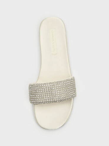 D&eacute;p quai ngang Satin Crystal, Trắng, hi-res