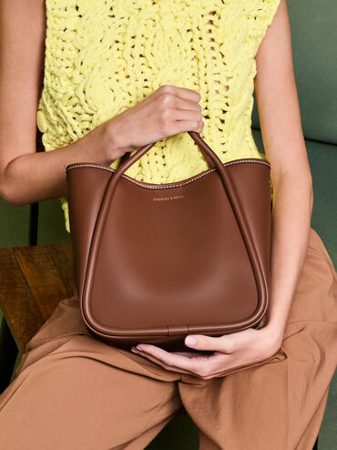 Túi tote Mini Lyla Tubular, Chocolate, hi-res