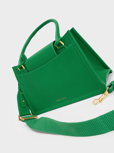Roza Scarf Trapeze Bag, Green, hi-res