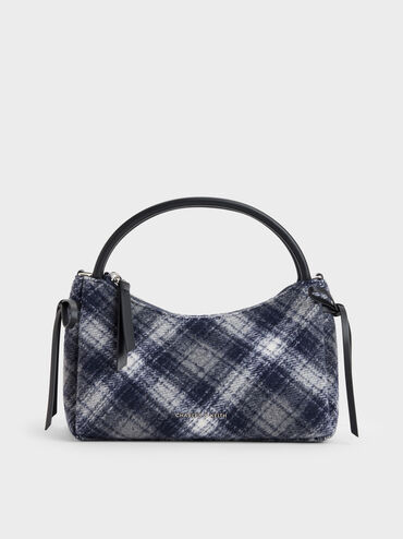 Hazel Checkered Top Handle Bag, Multi, hi-res