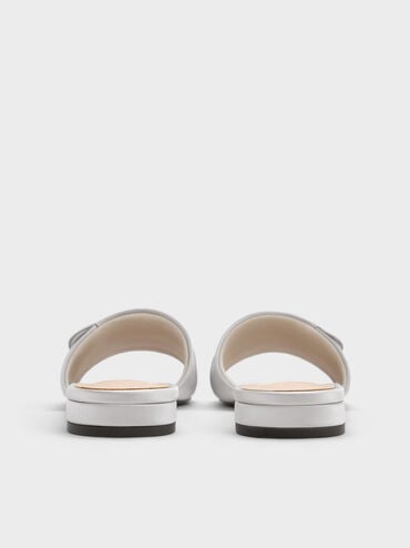 D&eacute;p quai ngang Satin Teardrop-Crystal, Bạc, hi-res