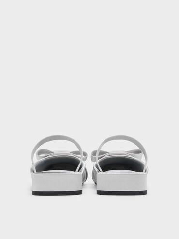 Brantley Bow Mules, Grey, hi-res