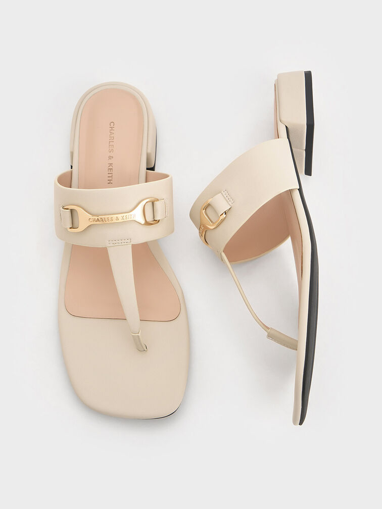 D&eacute;p kẹp T-Bar Metallic Accent, Phấn, hi-res