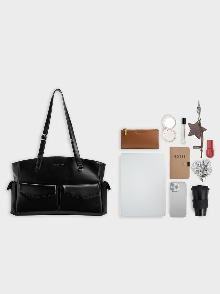Rachel Multi-Pocket Tote Bag, Noir, hi-res