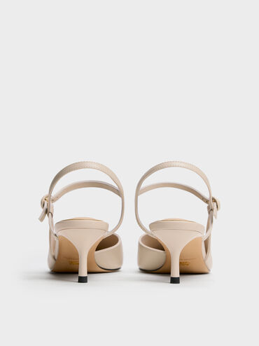 Gi&agrave;y sandals cao g&oacute;t Leather, X&aacute;m trắng, hi-res