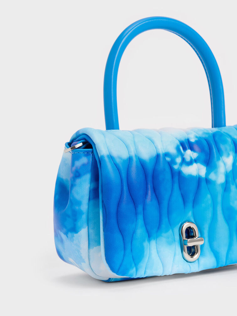 Túi xách phom chữ nhật Iva Cloud-Print Boxy, Nhiều màu, hi-res