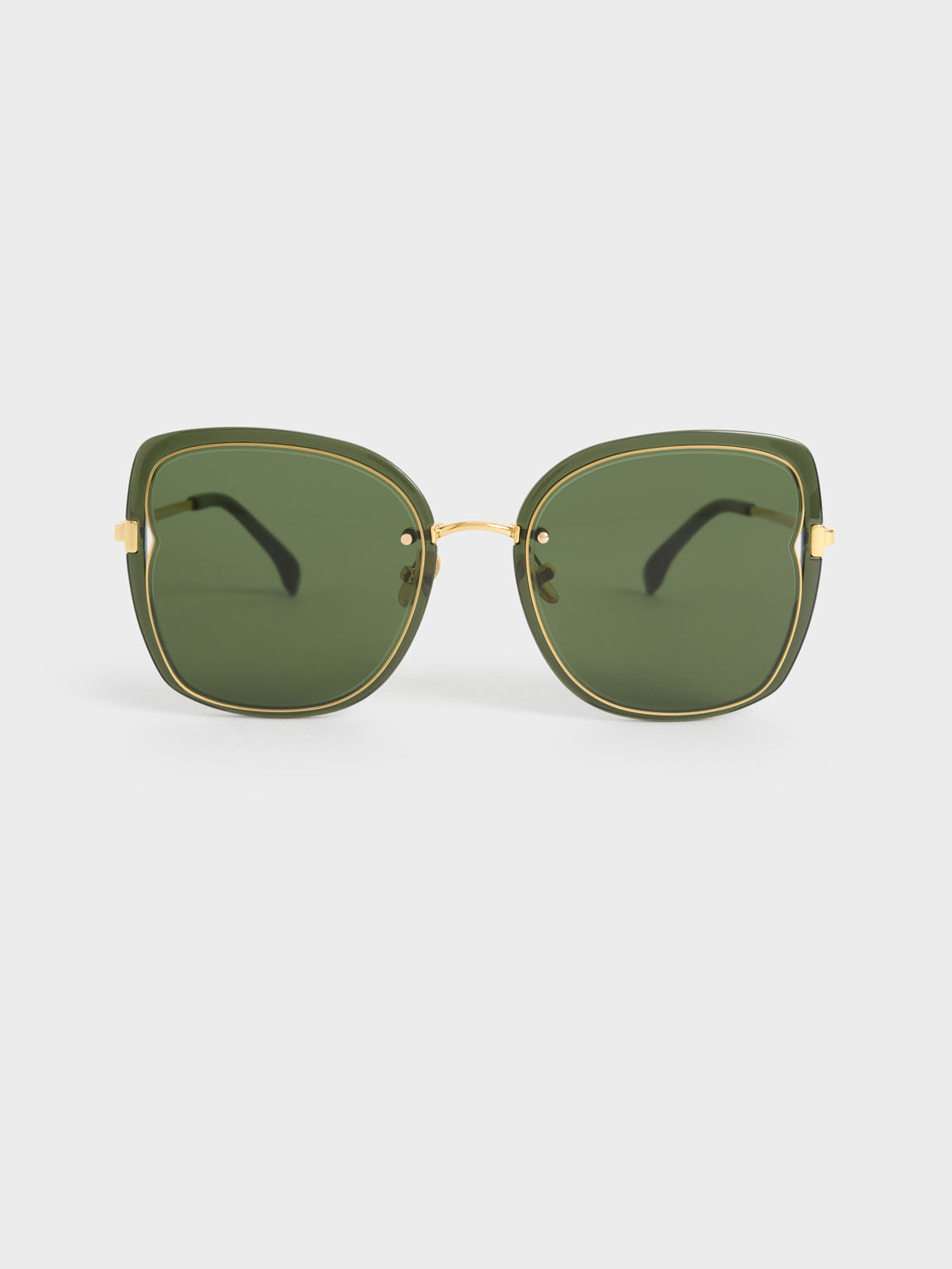 Green Wire-Frame Butterfly Sunglasses - CHARLES & KEITH VN