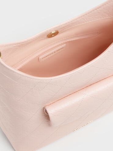 T&uacute;i đeo vai Duo Quilted Front-Pocket, Soft Pink, hi-res