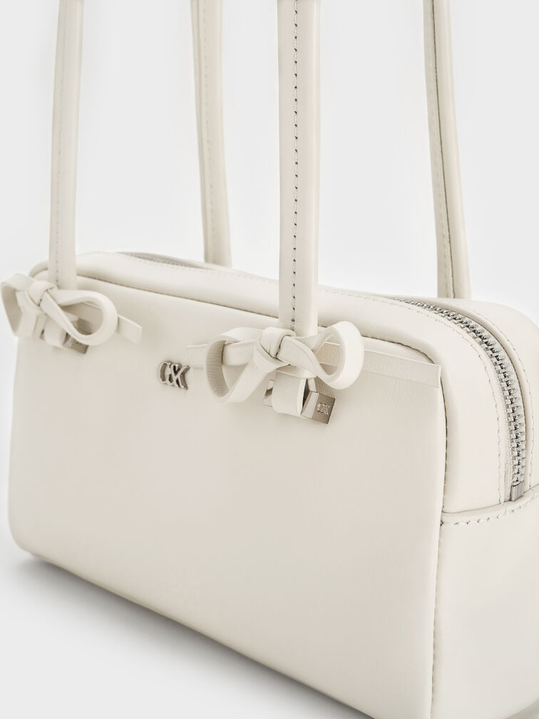 T&uacute;i đeo vai phom chữ nhật Shirley Bow, Daisy Chalk, hi-res