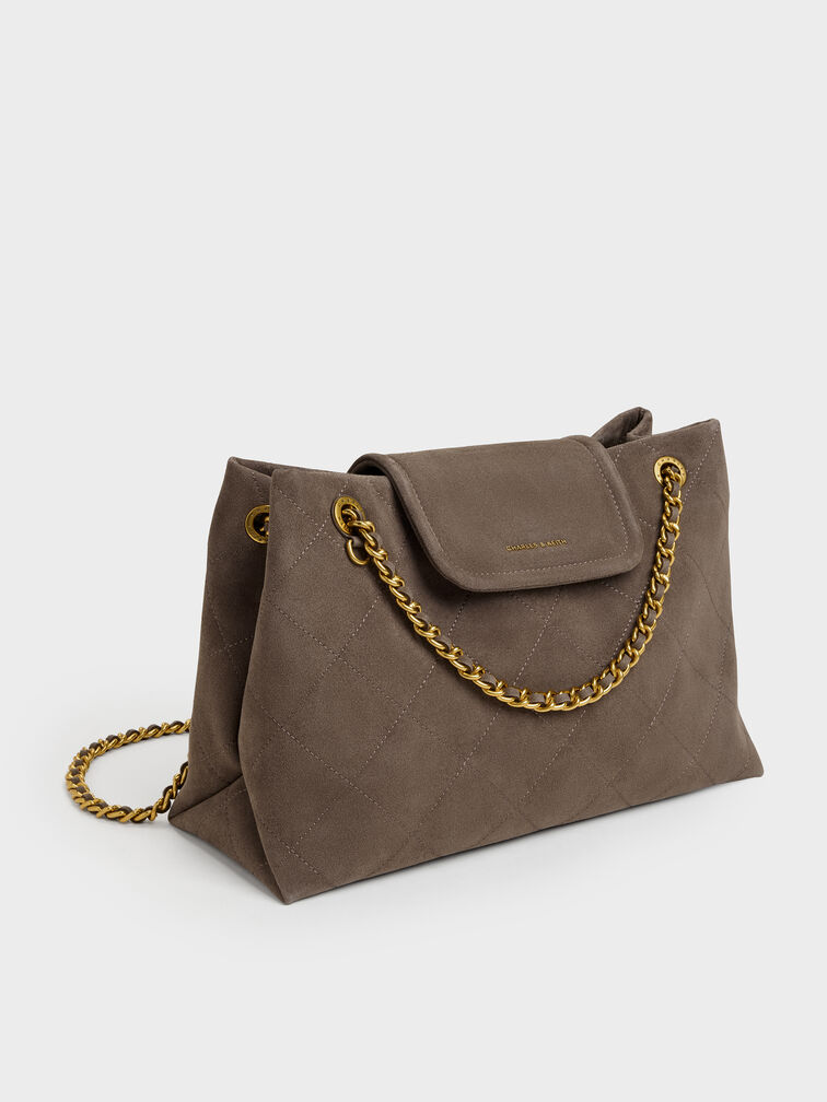 T&uacute;i đeo vai nắp gập Large Apfra, Stone Grey, hi-res