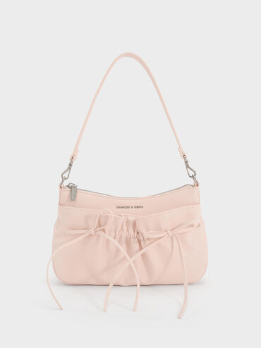 T&uacute;i đeo vai Mini Reese Ruched Bow, Soft Pink, hi-res