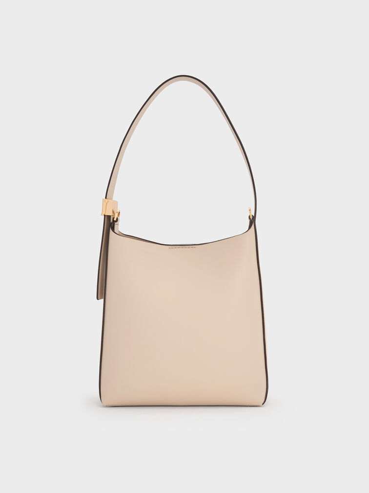 Edna Bucket Bag, Oat, hi-res