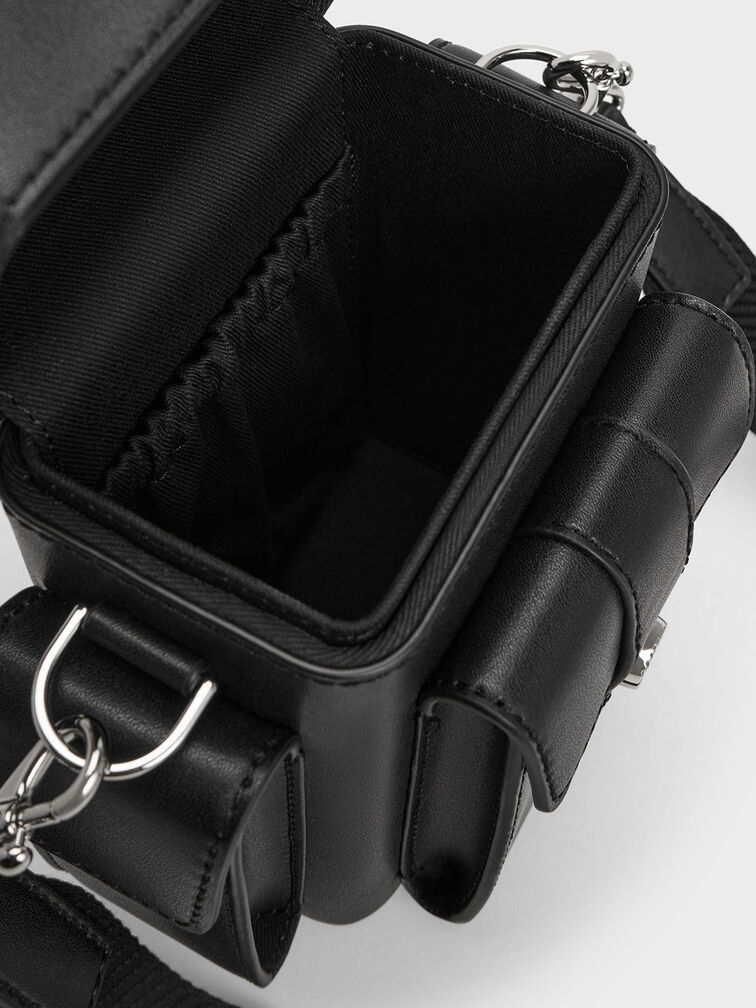 Bronte Multi-Pocket Crossbody Bag, Black, hi-res