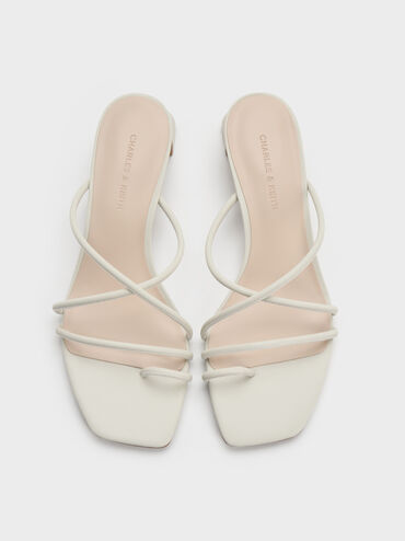 Gi&agrave;y sandals cao g&oacute;t nữ Strappy Toe Ring, Trắng, hi-res