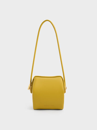Ridley Chain-Link Boxy Bag, Mustard, hi-res