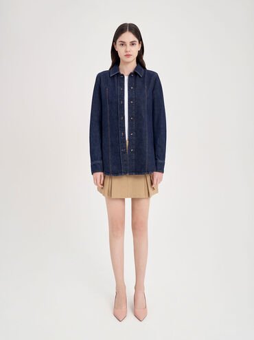 Gi&agrave;y cao g&oacute;t mũi nhọn See-Through Trapeze, Hồng phấn, hi-res