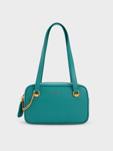 Avis Boxy Shoulder Bag, Turquoise, hi-res