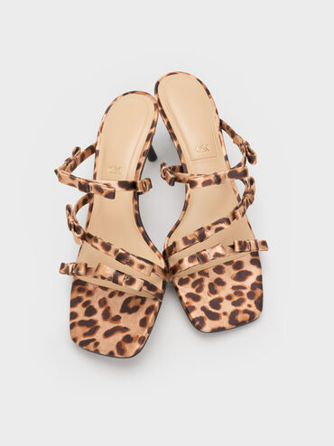 Gi&agrave;y sandals cao g&oacute;t Jessy Recycled Polyester Leopard-Print Bow, Nhiều m&agrave;u, hi-res