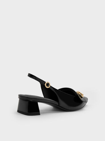 Marley Slingback Pumps, Black Boxed, hi-res