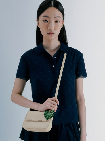 Blume Braided Shoulder Bag, Cream, hi-res