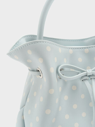 T&uacute;i r&uacute;t d&acirc;y Hazel Polka-Dot, Sea Salt Blue, hi-res