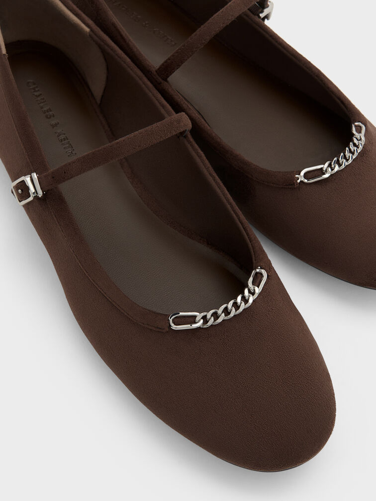 Gi&agrave;y b&uacute;p b&ecirc; đế bệt Shila, Dark Brown Textured, hi-res