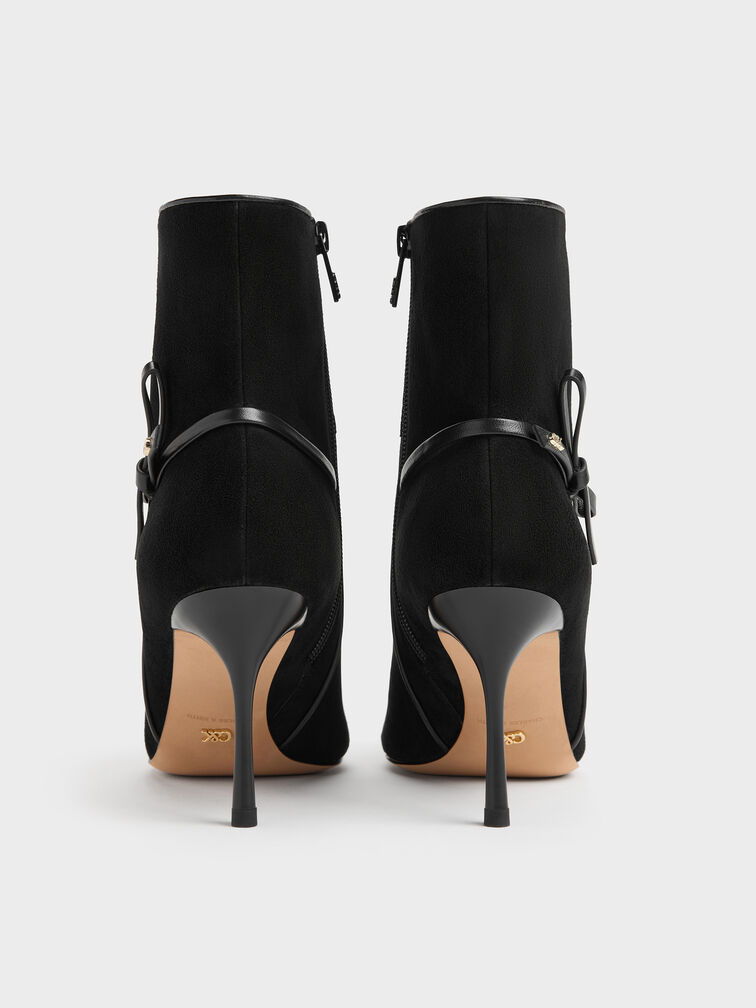 Gi&agrave;y boots cao g&oacute;t cổ cao, Đen họa tiết, hi-res